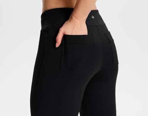 ,Petite/Regular/Tall,Women's Bootcut Yoga Pants Long Workout Pant with Back Pockets
