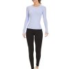Long Sleeve Workout Tops for Women, Seamless Yoga Running Tops Breathable Athletic Shirts 3 Pack
