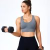 Sports Bra for Women Medium Support Criss Cross Strappy Bras Seamless Padded High Impact Yoga Athletic Exercise Bras