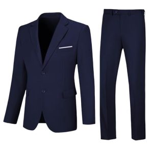 Men's Suit Slim Fit 2 Piece Prom Suits Two Button Jacket Pants Tuxedo Formal Wedding Dinner Business