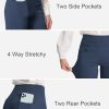 Buttery Soft Women's Bootcut Yoga Pants with 4 Pockets Tummy Control Workout Bootleg Work Pants