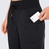 Womens Casual 7/8 Pants 27" - Lightweight Workout Outdoor Athletic Track Travel Lounge Joggers Pockets