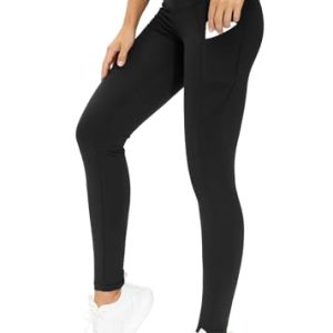 Thick High Waist Yoga Pants with Pockets, Tummy Control Workout Running Yoga Leggings for Women