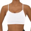 Y BackSports Bra for Women Low Impact Racerback Workout Bras Sexy Thin Straps Yoga Sport Bras with Removable Pads