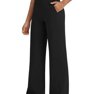 BareFeel High Stretch Yoga Pants Women Soft High Waisted Casual Wide Leg Pants with Pockets 27"/29"/31"/33"/35"