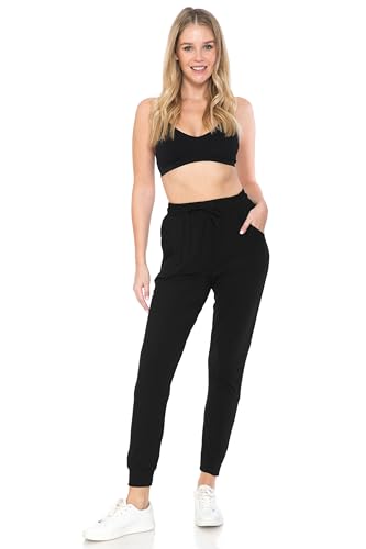 Women's Jogger Track Cuff Sweatpants with Pockets for Yoga, Workout