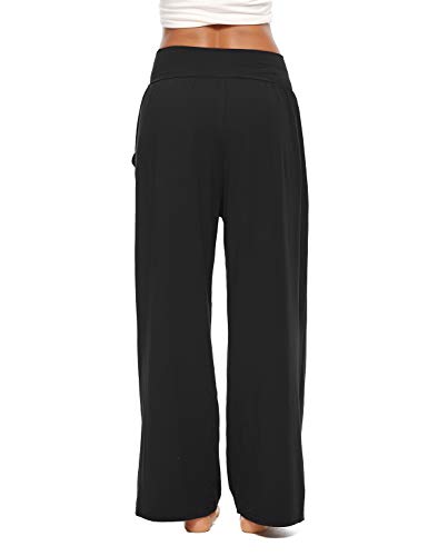 Womens Yoga Sweatpants Comfy Loose Casual Wide Leg Lounge Joggers Pants with Pockets