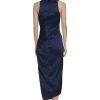 Halter High Neck Midi Empire Waist Cocktail Dresses for Women