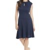 Keyhole Neck Fit and Flare Summer Casual Dresses for Women