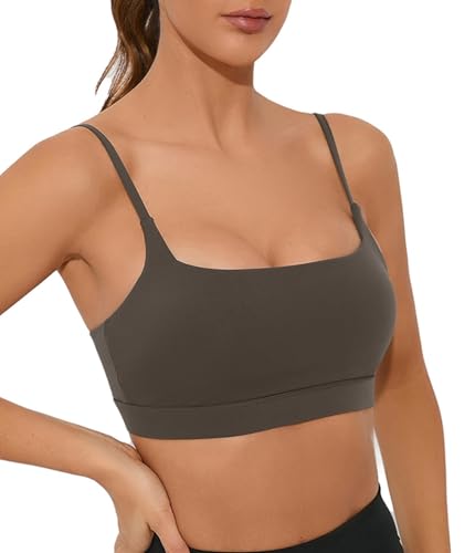 Sports Bra for Women Wirefree Racerback Workout Bras Sexy Thin Straps Yoga Sport Bras with Removable Pads