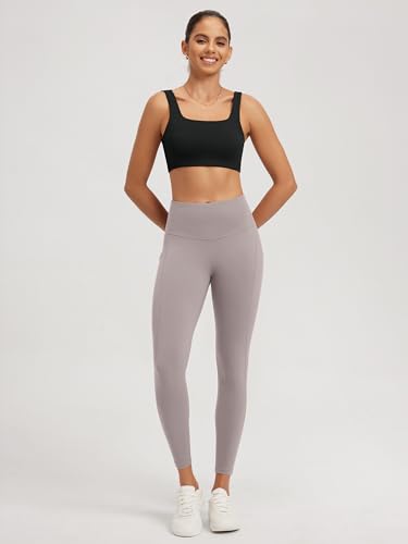 Square Neck Sports Bra for Women Wirefree Non Padded Yoga Tank Workout Crop Tops