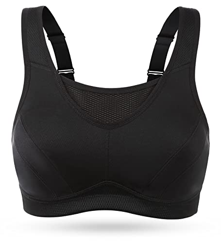 High Impact Sports Bras for Women Plus Size Non Padded Wirefree Workout Bra Bounce Control