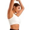 Smooth Sports Bras for Women One Shoulder Low Impact Asymmetrical Workout Tops Padded Yoga Bra
