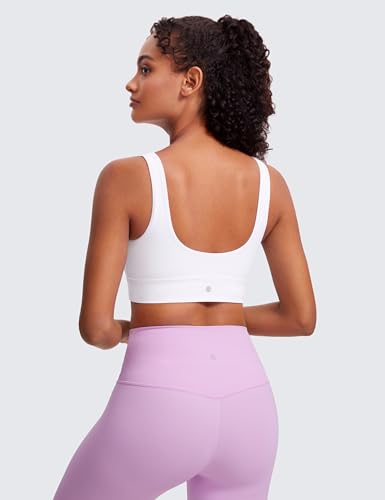 Butterluxe Womens U Back Sports Bra - Scoop Neck Padded Low Impact Yoga Clothes Workout Crop Top with Built in Pads