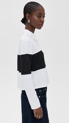 Women's Crop Rugby Striped Tee