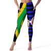 Jamaica DDLG Proud Flag Women's Yoga Pants Stretch Leggings with Pockets High Waist for Workout