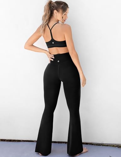Women's High Waist Flare Yoga Pants, No Front Seam, Casual Leggings with Tummy Control, 29/31/33" Inseam