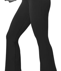 Flare Leggings for Women Tummy Control Flared Leggings No Front Seam Yoga Pants Women High Waisted Workout Bell Bottoms