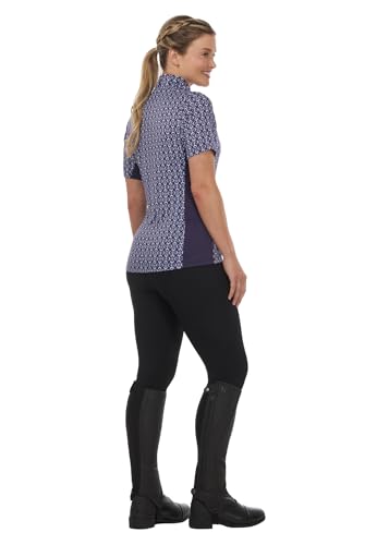 Women's Breeze Ice Fil Short Sleeve Horse Riding Shirt – Ultra-Lightweight Cooling Equestrian Top, Great for Summer