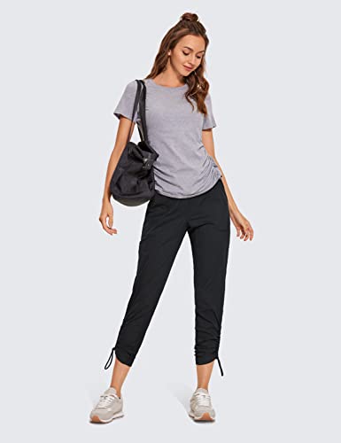 Womens Casual 7/8 Pants 27" - Lightweight Workout Outdoor Athletic Track Travel Lounge Joggers Pockets