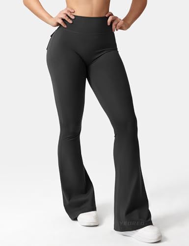 CoreFlex Flare Leggings with Pockets for Women Scrunch Workout Leggings Butt Lifting Gym Yoga Pants
