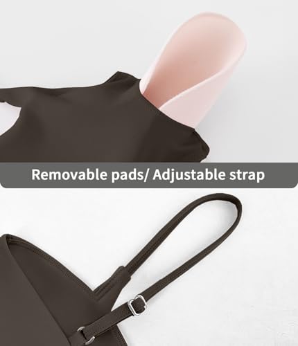 Sports Bra for Women Wirefree Racerback Workout Bras Sexy Thin Straps Yoga Sport Bras with Removable Pads