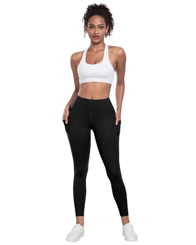 31KyjGMpBaL.jpg Leggings with Pockets for Women, 6 Packs Soft High Waisted Tummy Control Workout Yoga Pants