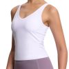 31LPGM5F0FL.jpg Women's Longline Sports Bra Wirefree Padded Workout Yoga Tank Top