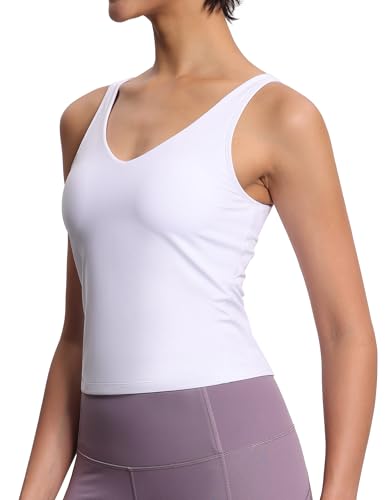 31LPGM5F0FL.jpg Women's Longline Sports Bra Wirefree Padded Workout Yoga Tank Top