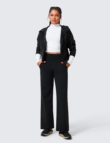 Womens Butterlift High Waisted Wide Leg Pants with Pockets 29"/31"/33" - Yoga Lounge Buttery Soft Comfy Casual