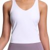 31Nle3uFYoL.jpg Women's Longline Sports Bra Wirefree Padded Workout Yoga Tank Top