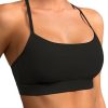 Padded Y-Back Sports Bra for Women - Racerback Low Impact Spaghetti Strap for Yoga Workout Top