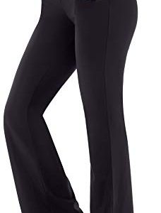 Bootcut Yoga Pants with Pockets for Women Wide Leg Pants Woman High Waisted Stretchy Work Pants for Yoga Workout