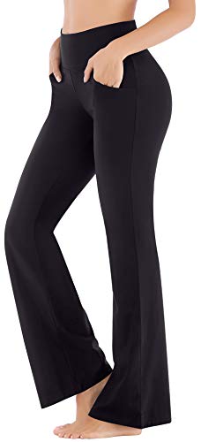 Bootcut Yoga Pants with Pockets for Women Wide Leg Pants Woman High Waisted Stretchy Work Pants for Yoga Workout