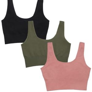 Women's 360 Stretch Longline Sport, Comfortable Wireless Bras, Seamless Full-Coverage for a Natural Shape