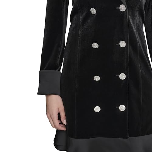 Women's Novelty Button Collared Blazer Mini Dress