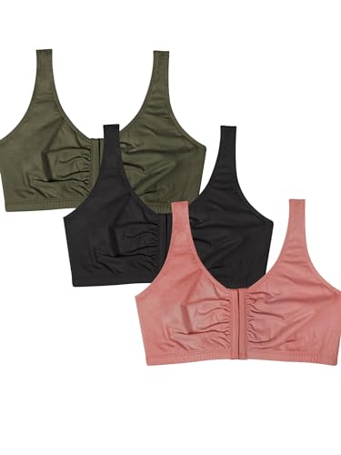 Women's Multi-Pack Front Closure Cotton Bra