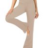 Black Flare Yoga Pants for Women, Crossover Soft Bootcut Leggings