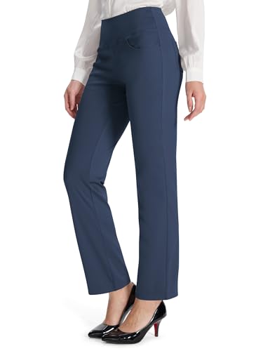 Buttery Soft Women's Bootcut Yoga Pants with 4 Pockets Tummy Control Workout Bootleg Work Pants