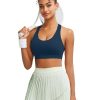 Sports Bra for Women, Medium-High Support Criss-Cross Back Strappy Padded Sports Bras Supportive Workout Tops