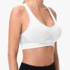 Racerback Sports Bras for Women Comfortable Wirefree Sleep Bras Breathable Mesh Padded Low Impact Workout Bra