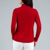 Athleisure Wear Sun Protective UPF 50+ Icefil Cooling-Solid Long Sleeve Mock Neck Top-80000
