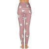 White Doves Flying Birds Women's Yoga Pants Stretch Leggings with Pockets High Waist for Workout