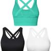 Sports Bras for Women HIigh Support, Criss-Cross Back Padded Strappy High Impact Sports Bras for Women Large Bust