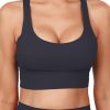 Strappy Sports Bra for Women Padded Push Up Sport Bra Athletic Running Workout Bra Yoga Bra