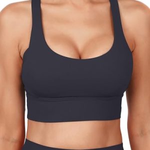 Strappy Sports Bra for Women Padded Push Up Sport Bra Athletic Running Workout Bra Yoga Bra