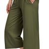 Womens Capri Yoga Pants Summer Wide Leg Loose Casual Cropped Lounge Drawstring Pajama Capris Sweatpants with Pockets