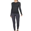 Long Sleeve Workout Tops for Women, Seamless Yoga Running Tops Breathable Athletic Shirts 3 Pack