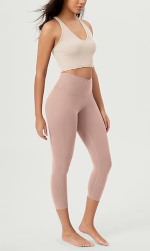 Women's Crossover Leggings with Back Pocket, 23" / 25" / 28" Buttery Soft V High Wasit Lounge Yoga Pants