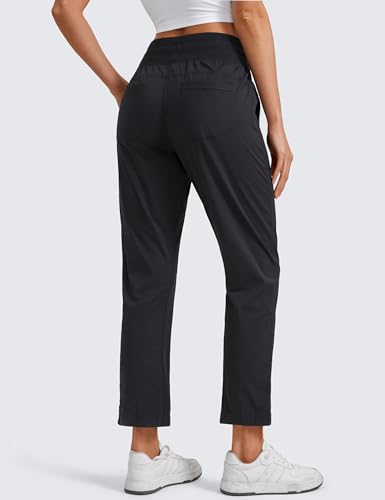 Womens Casual 7/8 Pants 27" - Lightweight Workout Outdoor Athletic Track Travel Lounge Joggers Pockets